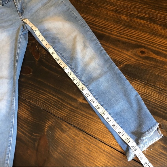 PACSUN Ankle Jegging Jeans Women’s 26 Faded Raw Hem Boho Skinny Stretch Denim - Picture 7 of 14